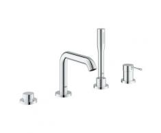 Vasca da bagno Grohe Essence 4 fori monocomando DN 15, con doccetta, colorazione: super acciaio