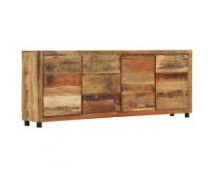 vidaXL Credenza 200x38x79 cm in Legno Massello di Recupero - Marrone