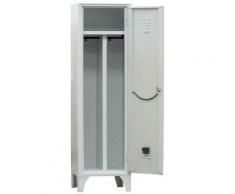 Armadio spogliatoio sporco pulito in metallo, 1 vano, 1 tramezzo, Mis. 500 L x 500 P x 1800 H mm,