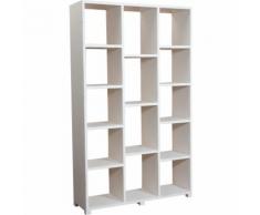 Libreria Credenza in Legno massello con Ripiani Mensole per Soggiorno Ufficio