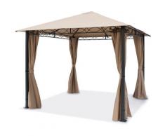 Gazebo da Giardino 3x3 m - PREMIUM 100% impermeabile - con 4 teli laterali - ca. 220g/m² telo del