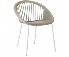 Poltroncina giulia, struttura cromata o verniciata, scocca in tecnopolimero disponibile in più