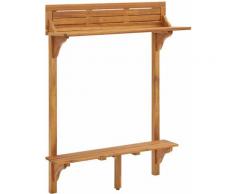 YOUTHUP Tavolo da Bar da Balcone 90x37x122,5 cm in Massello di Acacia - Marrone