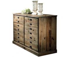 Cassettiera in legno vecchio restaurato cm 150x50x90 VALERIANA - Guarnieri