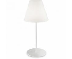 Lampada id-itaca tl1 e27 led ip44 83h plastica bianca opale lampada terra cono moderna cono esterno