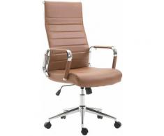 Sedia ufficio Kolumbus in similpelle Marrone chiaro