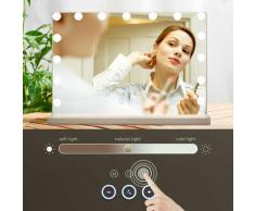 Specchio da bagno da parete Hollywood da trucco con luci singola LED illuminazione bianca con