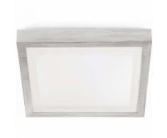 Plafoniera da bagno quadrata grigia cm 9X27X27 FARO 62983