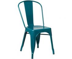 Sedia LIX Blu Turchese Sala da Pranzo Cucina Bar Stile Industrial - Sklum