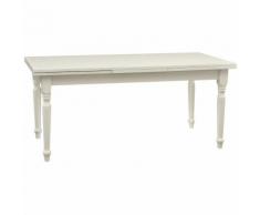 Tavolo allungabile Country in legno massello di tiglio finitura bianca anticata L180xPR90xH80 cm.