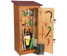 Casetta Portattrezzi In Legno Da Giardino Mod. Piave Tetto Rosso L90 x P72 x 185H Made in Italy