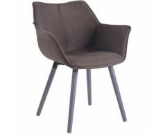 Sedia Soggiorno Zack V2 In Stoffa Grigio scuro Grigio
