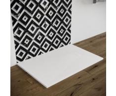 Piatto doccia 70X110 effetto pietra smc resina (no mineralmarmo) BIANCO spessore 2,6 cm Euclide