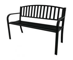 Panchina da giardino con struttura in acciaio verniciato 119x50x75h