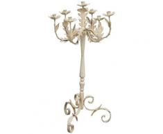 Candelabro Candeliere Porta Candele da Appoggio in Ferro Decorato 1 Braccio
