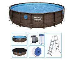 Piscina Fuori Terra Bestway Power Steel Swim Vista Oblo 5,49 X H.1,22 M - Kit Base