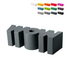 Panchina divanetto design moderno Wow interni e giardino | Colore: Grigio - Slide