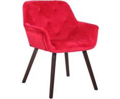 Sedia design Cassidy in velluto Rosso Noce