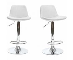 Sgabello da bar design tessuto grigio chiaro gruppo di 2 ZACK