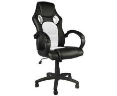 Sedia Poltrona Da Ufficio Direzionale Ruote Girevoli Sportiva Racer Gaming Grey
