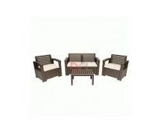 DFL - Set salottino salotto da giardino polipropilene poltrone divano tavolo