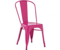 SKLUM Pack 2 Sedie LIX Rosa Fucsia Sala da Pranzo Cucina Bar Stile Industrial