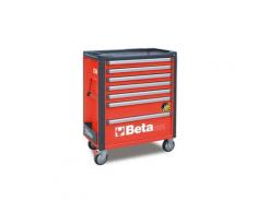 Cassettiera Mobile Con 7 Cassetti Rosso Con Sistema Antiribaltamento - Beta C37A/7-R