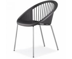 Poltroncina giulia, struttura cromata o verniciata, scocca in tecnopolimero disponibile in più