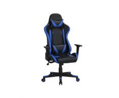 Sedia Gaming Poltrona Ufficio Scrivania Ergonomica Schienale Reclinabile 180°Girevole Regolabile