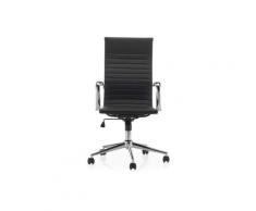 sedia ufficio SORA in ecopelle nera con altezza regolabile GRANDE Grande