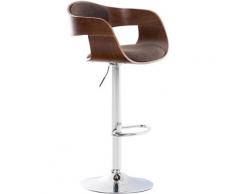 CLP - Sgabello cucina KINGSTON in tessuto Noce/marrone