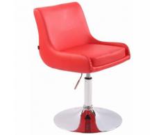 Sgabello Lounge Imbottito Club in Similpelle Rosso