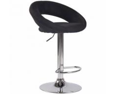 Sgabello Cucina Olinda In Tessuto Nero Metallo cromato