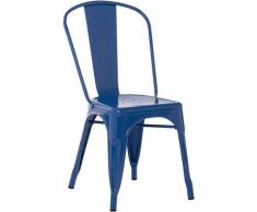 SKLUM Pack 2 Sedie LIX Blu Lapislazzuli Sala da Pranzo Cucina Bar Stile Industrial