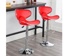 LOTTO DI 2 SGABELLI DA BAR, BAR SEDIA, girevole, altezza regolabile 84CM - 105CM, in cucina, bar