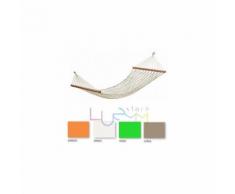 AMACA Classica Cotone 80x200 da Giardino Campeggio Sostegno Asse in legno Rete