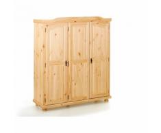 Armadio bern 3 ante dim,150x56x180h pino massello finitura naturale - Inter Link