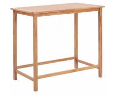 Tavolo da Bar per Esterni 120x65x110 cm Massello di Teak