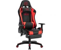Poltrona Professionale Gaming LED Turbo Nero/rosso Similpelle