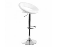 Sgabello da bar design bianco NEWTON