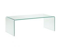 Tavolino Da Soggiorno In Vetro Temperato 110x43x60 Cm Rizzetti Luxury Z-01