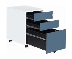 Cassettiera da Ufficio, Mobiletto con Ruote per Documenti e Cancelleria, Pre-Assemblato, con 3