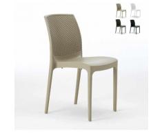 Sedie in Poly Rattan Giardino Bar Ristorante Boheme Grand Soleil | Beige
