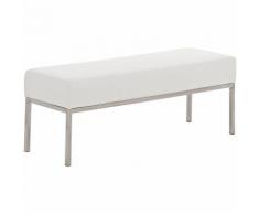 Panca 3 posti Lamega 120x40 in similpelle Bianco