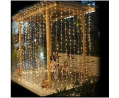 Tenda luminosa di natale 272 maxi led + flash bianco caldo 200x200h prolungabile - Gtr