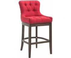 CLP - Sgabello Buckingham stoffa antico-scuro Rosso