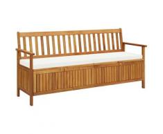 vidaXL Cassapanca con Cuscini 170 cm Legno Massello d'Acacia