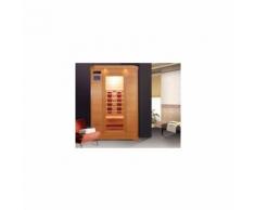 200B - Sauna ad Infrarossi per 2 Persone in Legno Hemlock 5 Irradiatori in Ceramica Ionizzatore