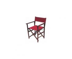 Sedia pieghevole MX in legno Colore fusto - Naturale, Colore tessuto - Arancione