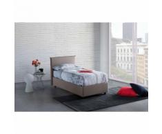Letto Singolo Contenitore con Apertura Frontale sfoderabile Anna Made in Italy Tortora